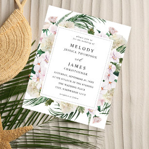 Flyer Boda Floral Tropical Boho Boho