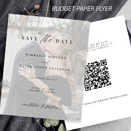 Flyer Boda fotográfica QR CODE moderna y económica ahorr