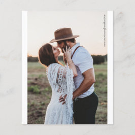 Flyer Boda fotográfico blanco y negro con presupuesto Mi