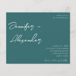 Flyer Boda fotográfico Cactus Green Calligraphy