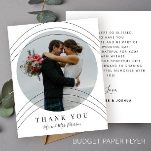 Flyer Boda fotográfico moderno y elegante gracias