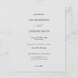 Flyer Boda gris de presupuesto