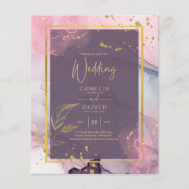 Flyer Boda LeahG® Lavender INK Mauve Purple Gold