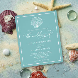 Flyer Boda marítima de la playa de Budget Invitar al Mar