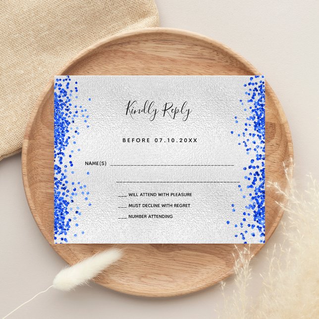 Flyer Boda metalizado real azul plata con presupuesto mo (Subido por el creador)