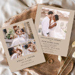 Flyer Boda Minimalista presupuestal Terracotta Cuatro Fo<br><div class="desc">Elegante presupuesto 4 Invitación a la Boda Minimalista del Collage Terracotta. Las tarjetas de Invitación a la Boda contienen una tipografía moderna que son elegantes,  simples y modernas para usar después de la minimalista celebración del día de la boda.</div>