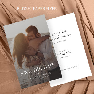 Flyer Boda moderna de destino con presupuesto fotográfic