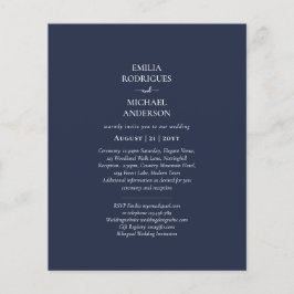 Flyer BODA monocromo azul de la Marina de Presupuestos