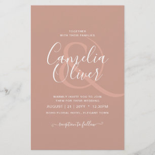 Flyer BODA Monocromo de Terracota ligera para PRESUPUEST