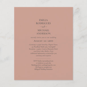 Flyer BODA Monocromo de Terracota ligera para PRESUPUEST