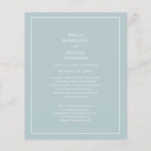Flyer BODA Monocromo Verde Sage de Vidrio del Mar