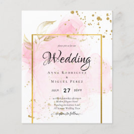 Flyer BODA ORO ROSA Tinta Alcohólica Abstracta