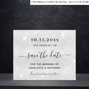 Flyer Boda presupuestal de Silver purpurina salva la fec