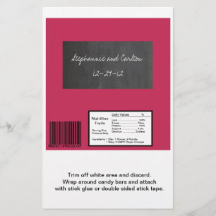 Flyer Boda rosa Chalkboard Envoltura de vaina grande