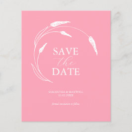 Flyer Boda Rosada Presupuestaria Guardar La Fecha