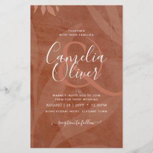 Flyer Boda Rústico All-in-1 para superposición de terrac