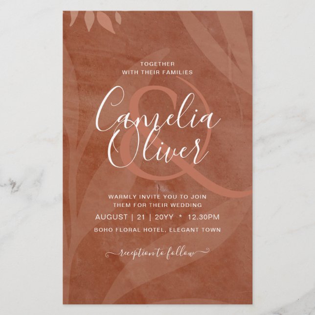 Flyer Boda Rústico All-in-1 para superposición de terrac (Frente)