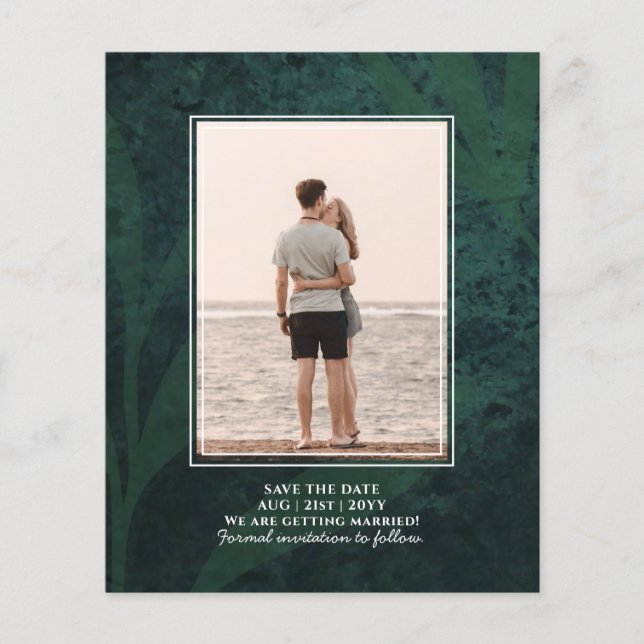 Flyer BODA Rústico Ecológico de Esmeralda Todo-en-1 (Frente)