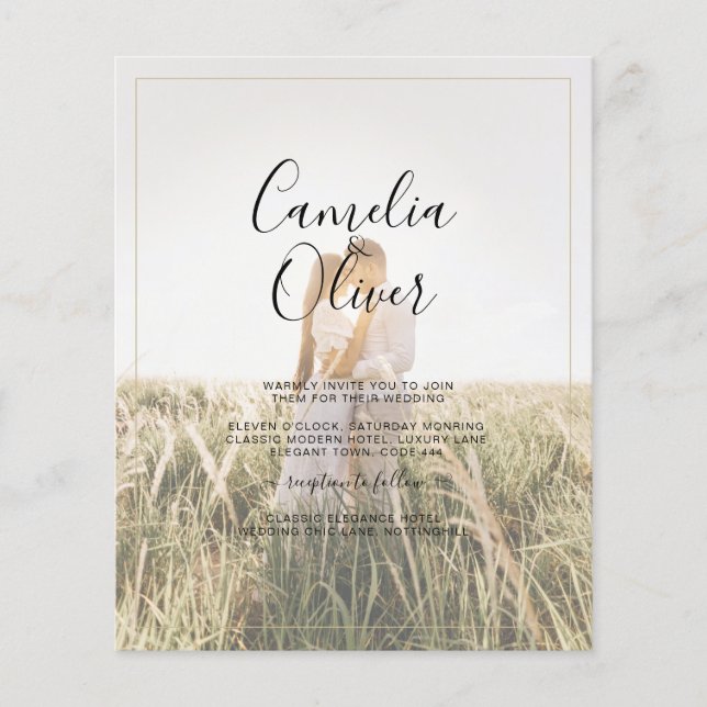 Flyer Boda Rústico Terracota GOLD todo en 1 presupuestad (Frente)