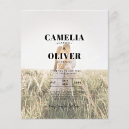 Flyer Boda Rústico Terracota GOLD todo en 1 presupuestad