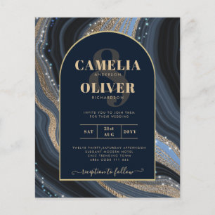 Flyer Boda STARRY NIGHT de la Marina LeahG Blue Gold Aga