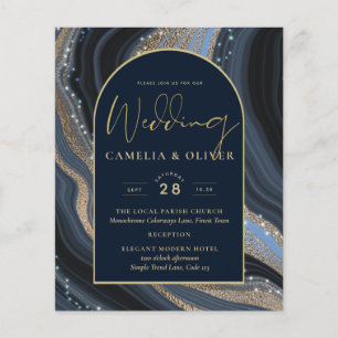Flyer Boda STARRY NIGHT de la Marina LeahG Blue Gold Aga