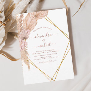 Flyer Boda tropical Boho Boho Bohemian