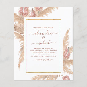 Flyer Boda tropical Boho Boho Bohemian