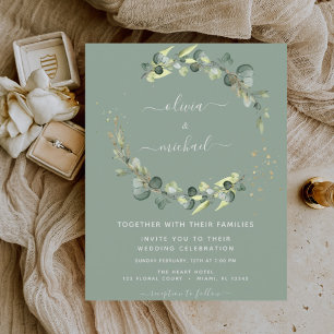 Flyer Boda Verde de la Ecología del Envergadura del Euca