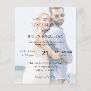 Flyer Boda vertical Budget Modern Photo 5