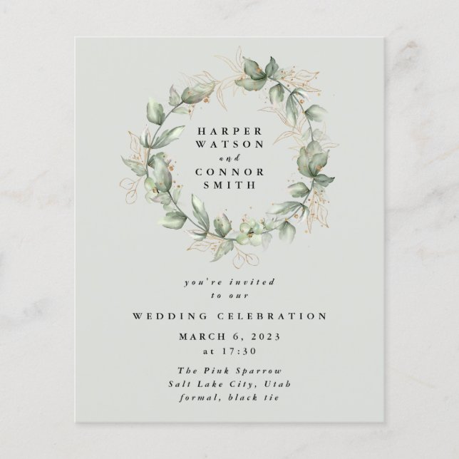 Flyer Boda Wreath Green Glass (Frente)