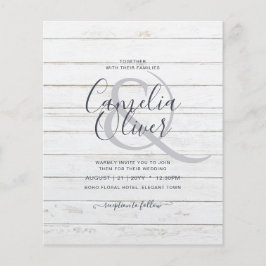 Flyer BODA y caligrafía de bajo presupuesto