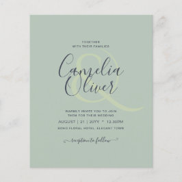 Flyer BODA y caligrafía de bajo presupuesto