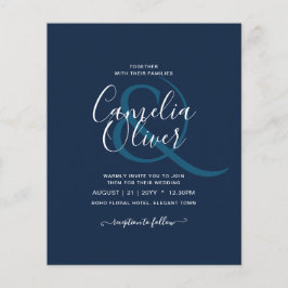 Flyer BODA y caligrafía de bajo presupuesto