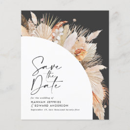 Flyer bodas rústicas de pampas con presupuesto, salven l