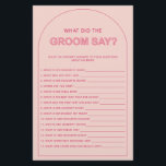 Flyer Bohemio ¿qué dijo el novio de la ducha de novia?<br><div class="desc">Diseñado para coordinar con nuestra Colección de Tipos Negrita, dijo que este juego rosa de ducha de novias incluye el moderno y popular arco con texto en negrita con acentos rosa y fucsia. Para una personalización más avanzada de este diseño, por ejemplo, cambiar el diseño, el tamaño de letra o...</div>