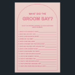 Flyer Bohemio ¿qué dijo el novio de la ducha de novia?<br><div class="desc">Diseñado para coordinar con nuestra Colección de Tipos Negrita, dijo que este juego rosa de ducha de novias incluye el moderno y popular arco con texto en negrita con acentos rosa y fucsia. Para una personalización más avanzada de este diseño, por ejemplo, cambiar el diseño, el tamaño de letra o...</div>