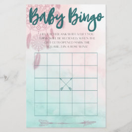 Flyer Boho Baby Bingo