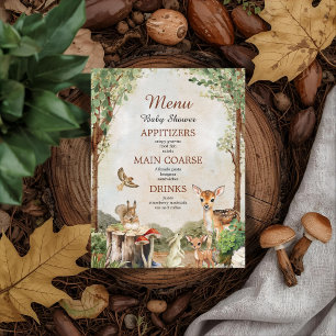 Flyer Boho Bosque Bosques Animales de Woodland Rústico B