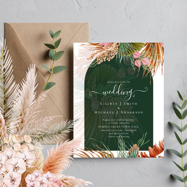 Flyer Boho de presupuesto: La boda verde de las pampas t (Subido por el creador)
