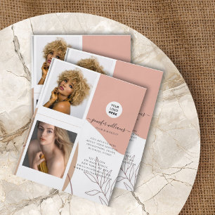 Flyer Boho Elegante Logotipo Personalizado de Foto Promo