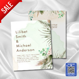 Flyer BOHO Eucalyptus Pampas Grass Greenery Boda