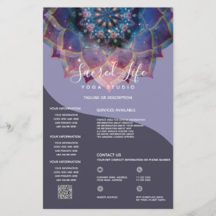 Flyer Boho Nebula Bloom Diseño de Mandala
