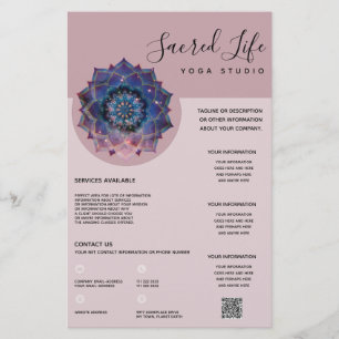 Flyer Boho Nebula Bloom Diseño de Mandala