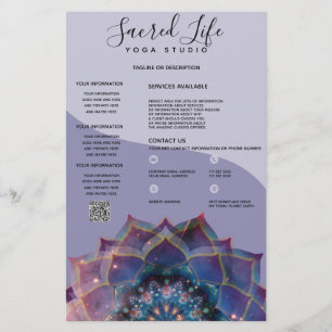 Flyer Boho Nebula Bloom Diseño de Mandala
