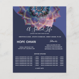 Flyer Boho Nebula Mandala, místico