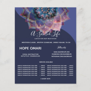 Flyer Boho Nebula Mandala, místico