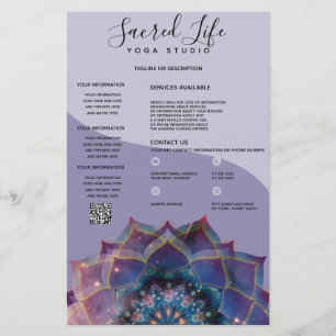 Flyer Boho Nebula Mandala, místico