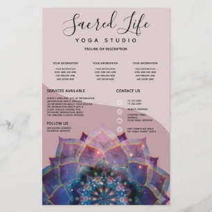 Flyer Boho Nebula Mandala, místico
