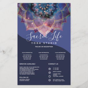 Flyer Boho Nebula Mandala, místico